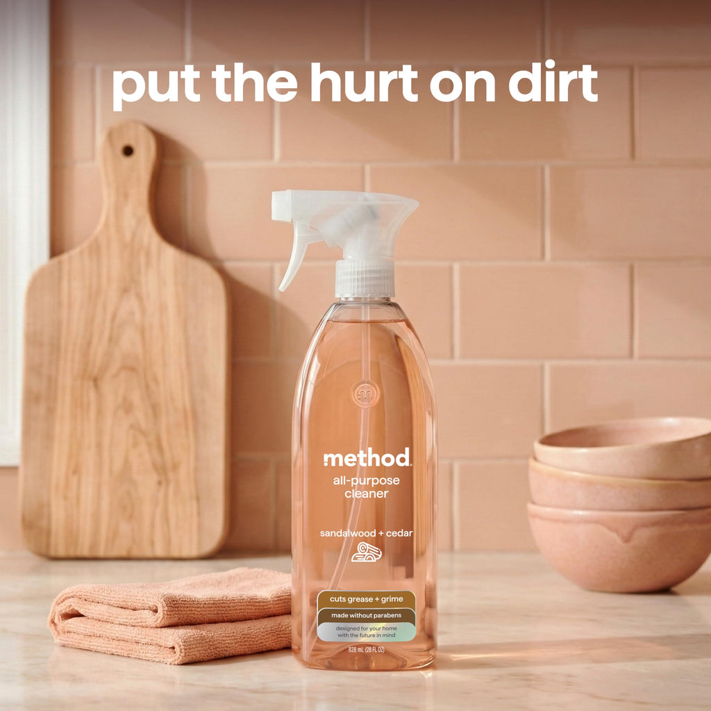 method All-Purpose Cleaner Spray, Sandalwood + Cedar, 28 fl oz, 4 pack