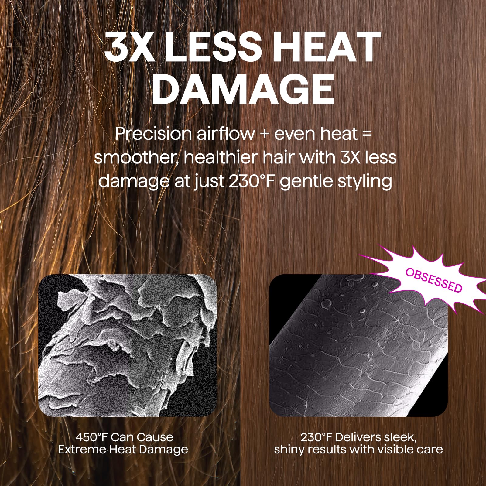 Blow Dryer Brush Set, Wavytalk Air Sculpt 5-in-1 Hot Air Brush Set | Multi Hair Styler for Salon Blowouts, Smooth Curls, Volumizing and Straightening, Sleek and Less Frizz, Pink