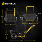 Gorilla Carts Poly Dump Cart, 2-Wheel Garden Wagon, 4 Cu Ft, 300lb Capacity