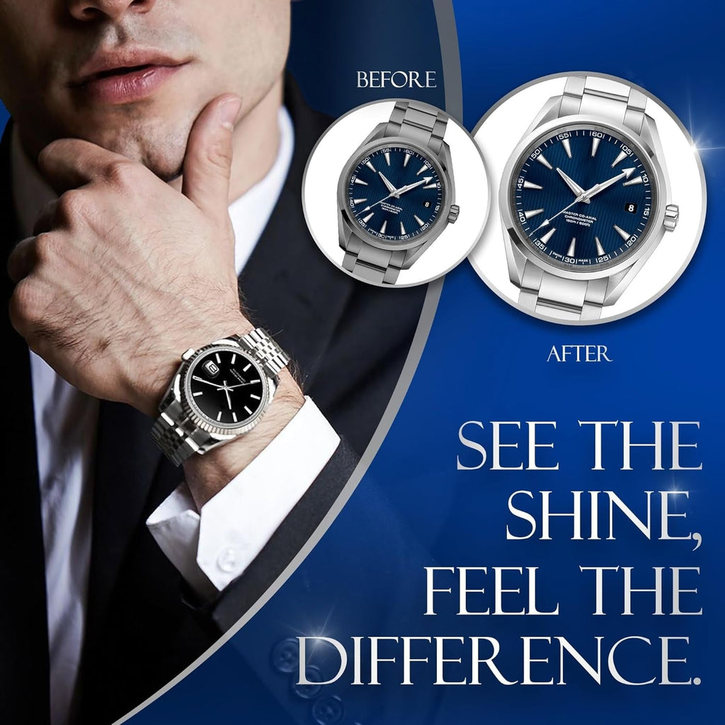 Buy now Blitz Watch Care Kit Watch Cleaning Set for Gold, Silver, Platinum, & Leather Bands Non-Porous, Precious & Semi-Precious Stone Settings Nontoxic, Non-Abrasive, & Planet Friendly Made in the USA Pack of 2 at indiglob india