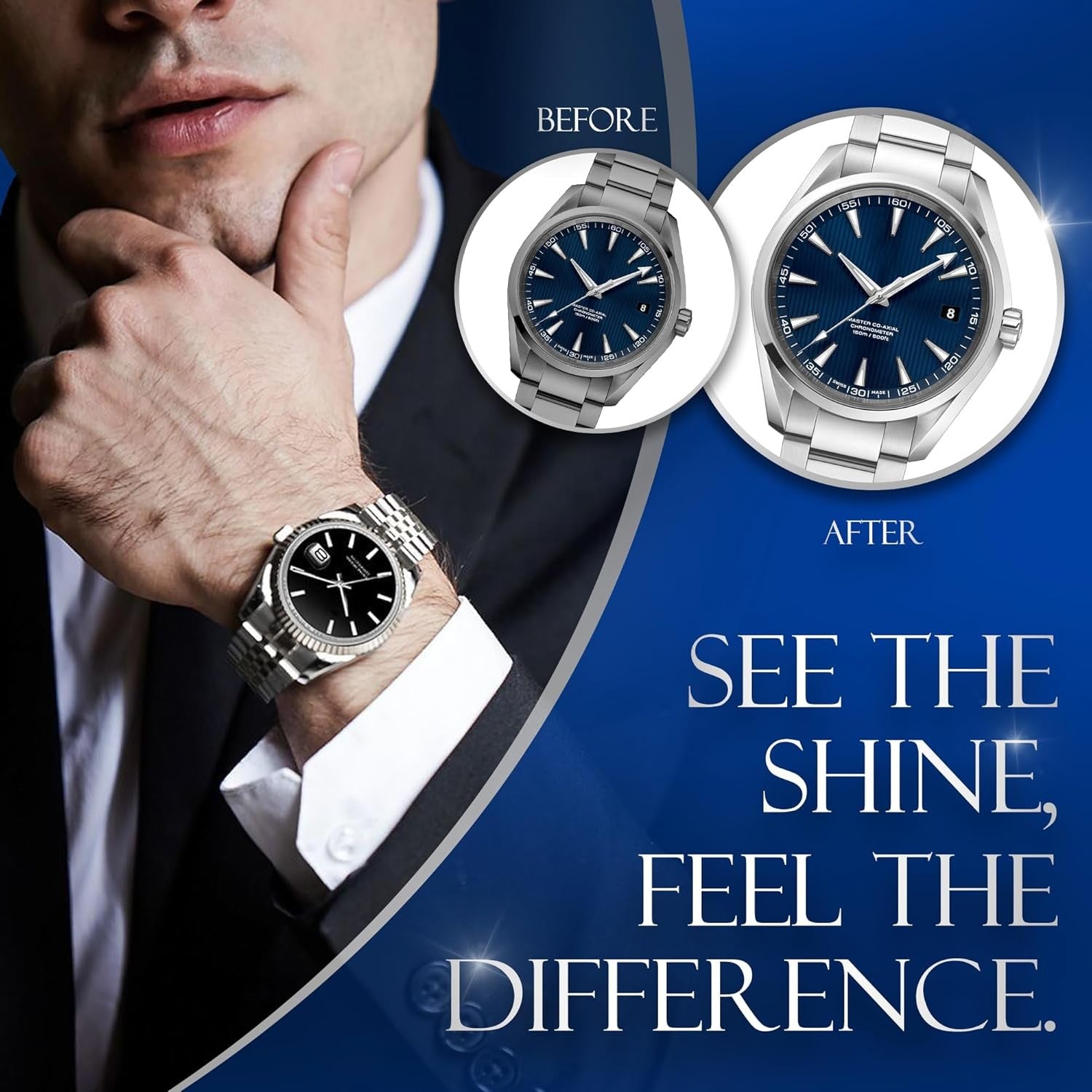 Buy now Blitz Watch Care Kit Watch Cleaning Set for Gold, Silver, Platinum, & Leather Bands Non-Porous, Precious & Semi-Precious Stone Settings Nontoxic, Non-Abrasive, & Planet Friendly Made in the USA Pack of 2 at indiglob india
