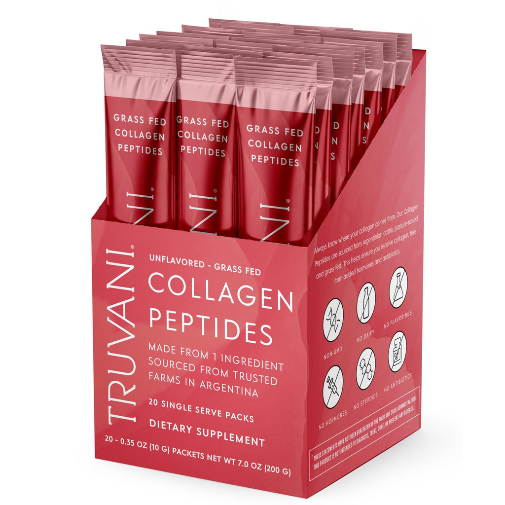 Truvani Hydrolyzed Collagen Peptides | Unflavored | 28 Servings | 20g Grass-Fed Collagen Protein Powder | Promotes Hair, Nail, Skin, and Joint Health | Keto | Gluten & Dairy Free