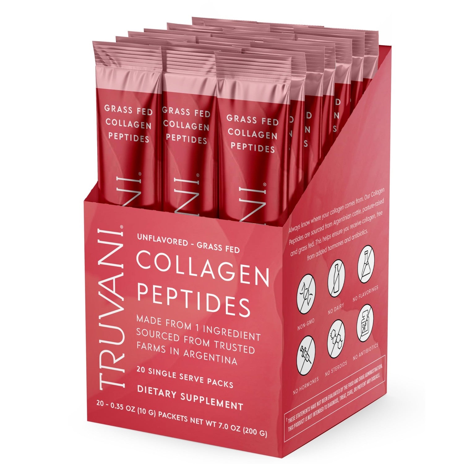Truvani Hydrolyzed Collagen Peptides | Unflavored | 28 Servings | 20g Grass-Fed Collagen Protein Powder | Promotes Hair, Nail, Skin, and Joint Health | Keto | Gluten & Dairy Free