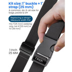 1-Inch Buckle and Strap Kit, 6-Yard Polyester Webbing, 6 Buckles