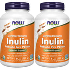 NOW Foods Supplements, Inulin Prebiotic Pure Powder, Certified Organic, Non-GMO Project Verified, Intestinal Support*, 1-Pound