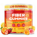 10G Fiber Gummies for Adults with 30 Billion CFU Probiotics,Vitamins C, D, B12,Electrolytes - Supports Digestive Health & Relieves Constipation and Bloating,Sugar Free - 120 Count