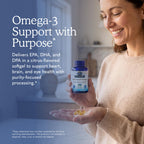 Garden of Life Dr. Formulated Advanced Omega Fish Oil - Lemon, 1,290mg EPA, DHA + DPA in Triglyceride Form, Single Source Omega 3 Supplement for Ultimate Brain & Heart Health, Non-GMO, 60 Softgels