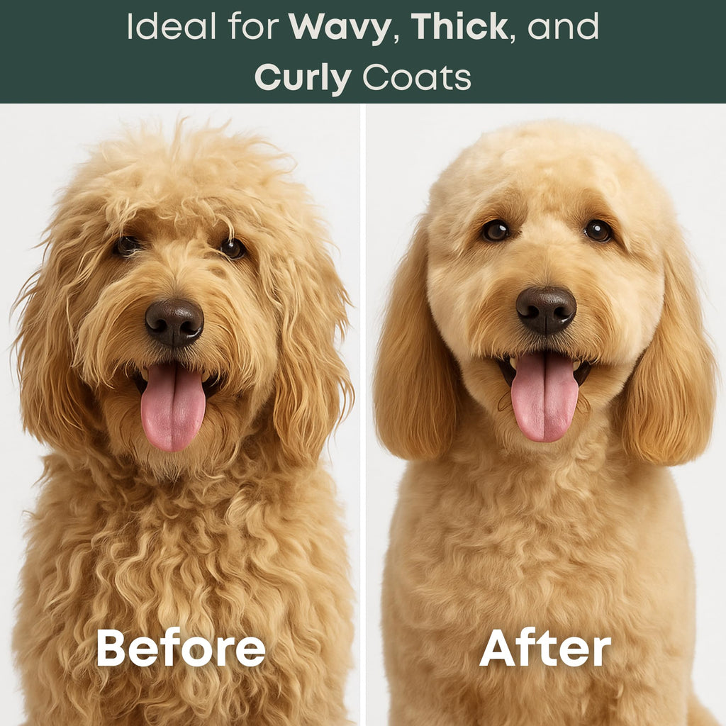 Dematting Comb for Dogs - Serrated Mat Remover for Curly Coats