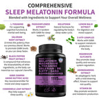 12-in-1 Melatonin Sleep Capsules - Natural Sleep Aids for Adults with Melatonin 5mg and Magnesium Glycinate 500mg, Sleep Aid with Ashwagandha, L Theanine, Valerian Root, GABA, 5-HTP (90ct, Pack of 2)