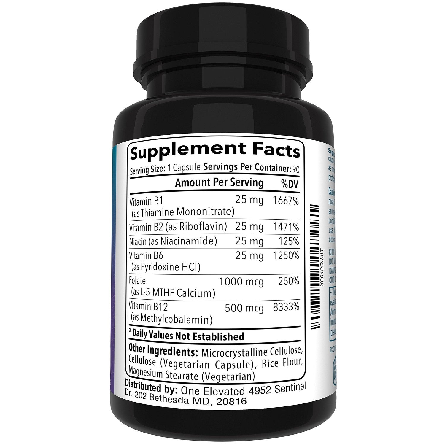 Double Strength & Most Bioactive Methyl Folate! Uniquely Formulated with Highest Pharmaceutical Grade Methylcobalamin (B12), Niacin, B1, B2 B6. Works Synergistically for Max Results-3 Month Supply