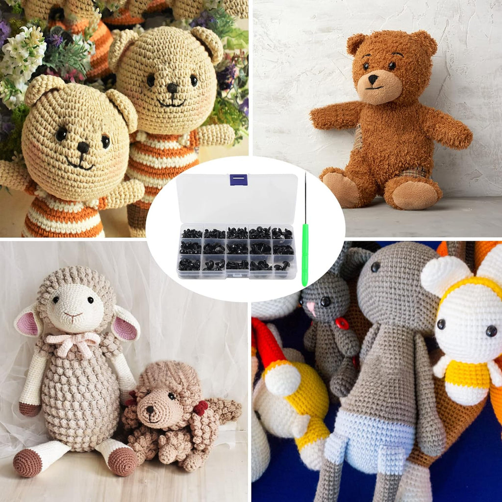 Buy now Yexixsr 566PCS Safety Eyes and Noses for Amigurumi, Stuffed Crochet Eyes with Washers, Craft Doll Eyes and Nose for Teddy Bear, Crochet Toy, Stuffed Doll and Plush Animal (Various Sizes) at indiglob india
