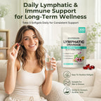Lymphatic Drainage Supplements - 300 Softgels | 21-in-1 Herbal Blend with Dandelion, Echinacea & Burdock Root | Supports Healthy Circulation & Fluid Balance | Daily Wellness for Men & Women