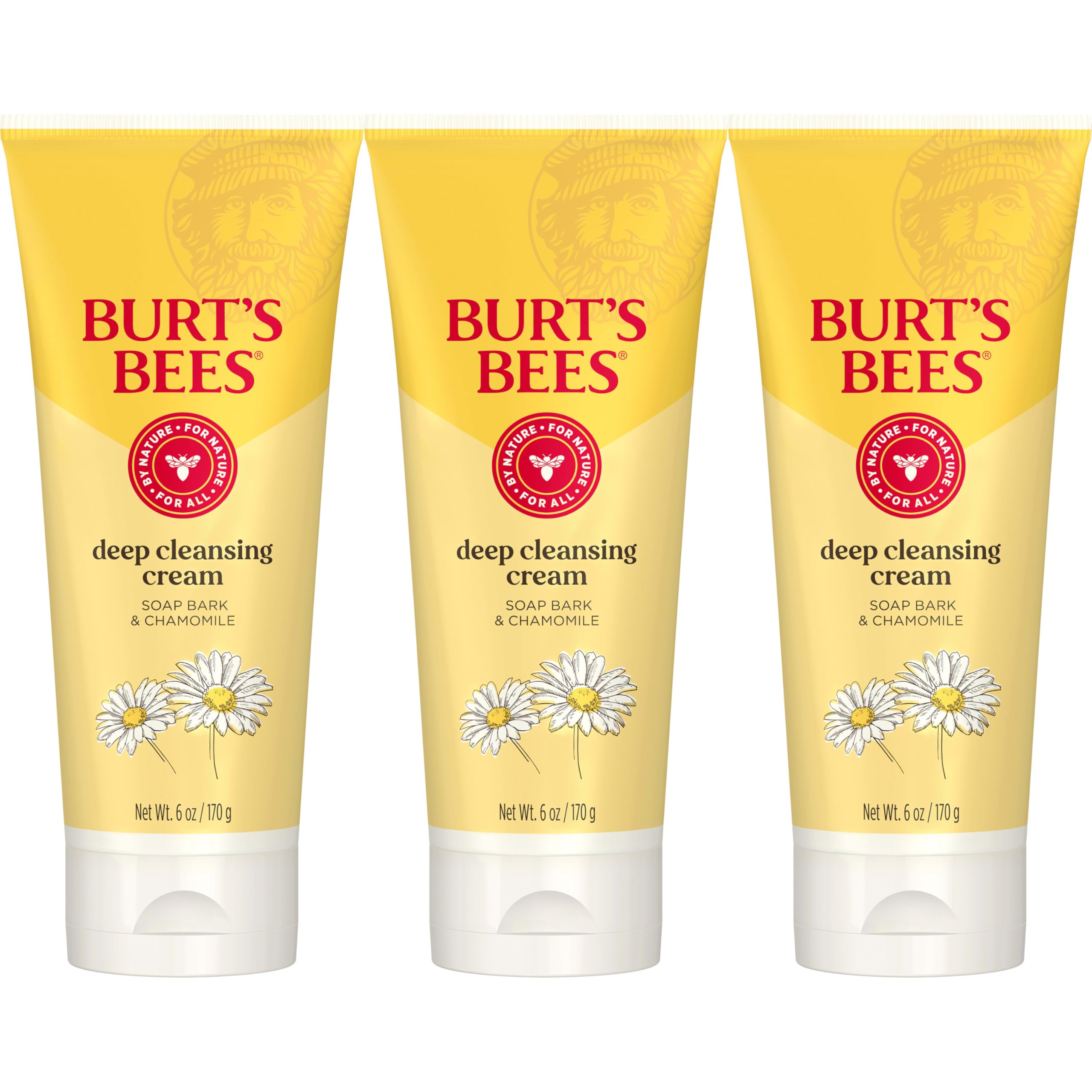 Buy now Burt's Bees Face Wash, Deep Facial Cleansing Cream, College Back to School Dorm Essentials, All Natural Cleanser with Chamomile, 6 Ounce (Pack of 3) (Packaging May Vary) at indiglob india