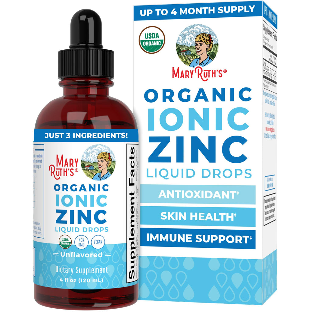 MaryRuth's Organic Liquid Zinc Supplement, Immune Support, Antioxidant, 4oz | Immune Support, Skin Health, Antioxidant, Cellular Metabolism, Zinc Sulfate