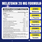 Maennyliy Melatonin 20mg Gummies for Adults - Sugar Free Melatonin Gummies | Extra Strength with L-Theanine, Magnesium, Ashwagandha, Turmeric, D3 & Zinc - Non-Habit Forming, Vegan, Non-GMO, 120 Gummies