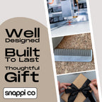 Snappi Co® Metal Folding Beard Comb | 304 Stainless Steel Pocket Comb for Men for Beard Grooming, Hair Styling & Moustache Care | Compact Flip Comb, Portable Mens EDC Accessories | Includes Gift Box