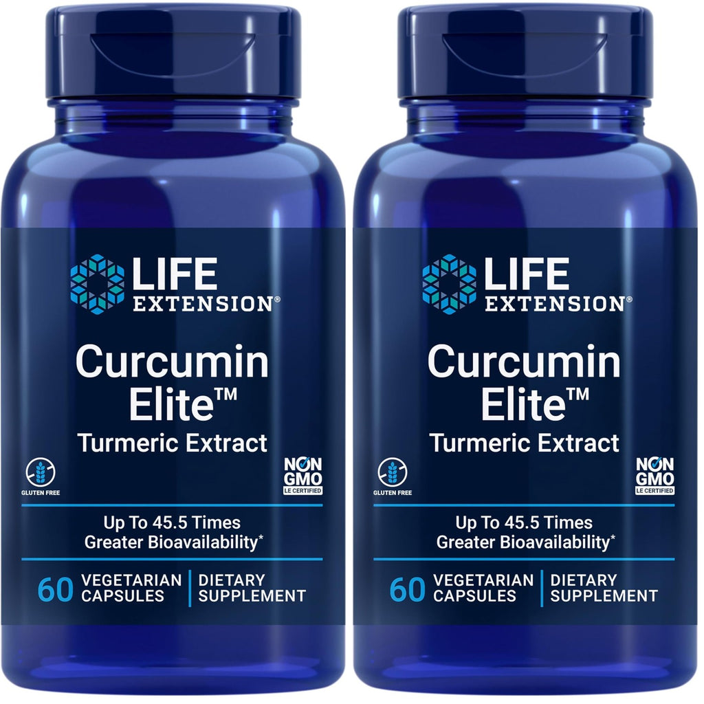 Life Extension Curcumin Elite Turmeric Extract, 60 Count | Two-Month Supply for Inflammation Health Support, Joint & Cardiovascular Health; Gluten-Free, Vegetarian & Non-GMO Formula