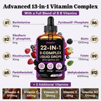 Vitamin B Complex Liquid Drops, 22-in-1 Active B Formula