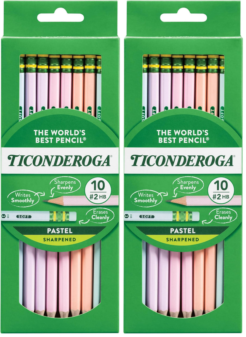 Buy now Ticonderoga Wood-Cased Pencils, Pre-Sharpened, #2 HB Soft, Neon Colors, 10 Count at indiglob india