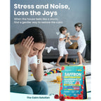 Saffron Gummies Kids & Happy Calm, Magnesium Gummies for Kids, 60 Days