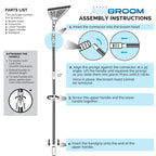 Helio AirBroom 3-Piece Sweeper, Squeegee & Dustpan for Wet/Dry Cleaning