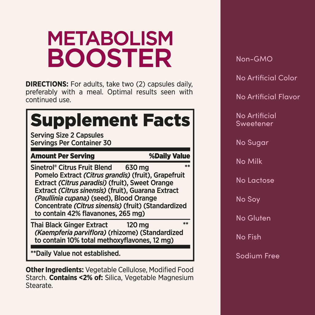 Nature's Bounty Optimal Solutions Metabolism Booster Supplement, 60 Count