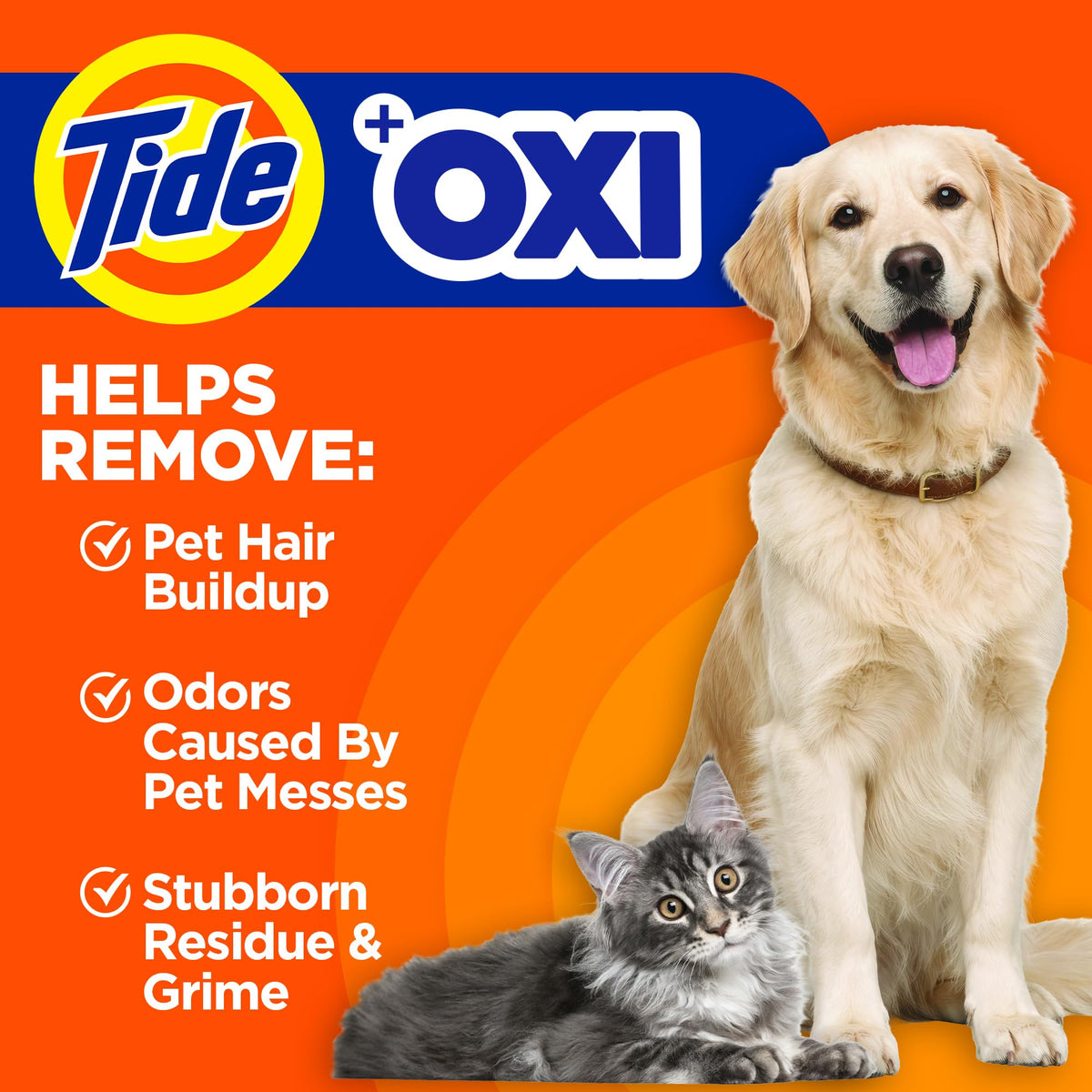 Tide Pet Washing Machine Cleaner 52 Week Supply with Oxi for Front and Top Loader Washer Machines, Deep Cleaning Residue & Odor Eliminator, 12 Month Supply (Packaging May Vary)