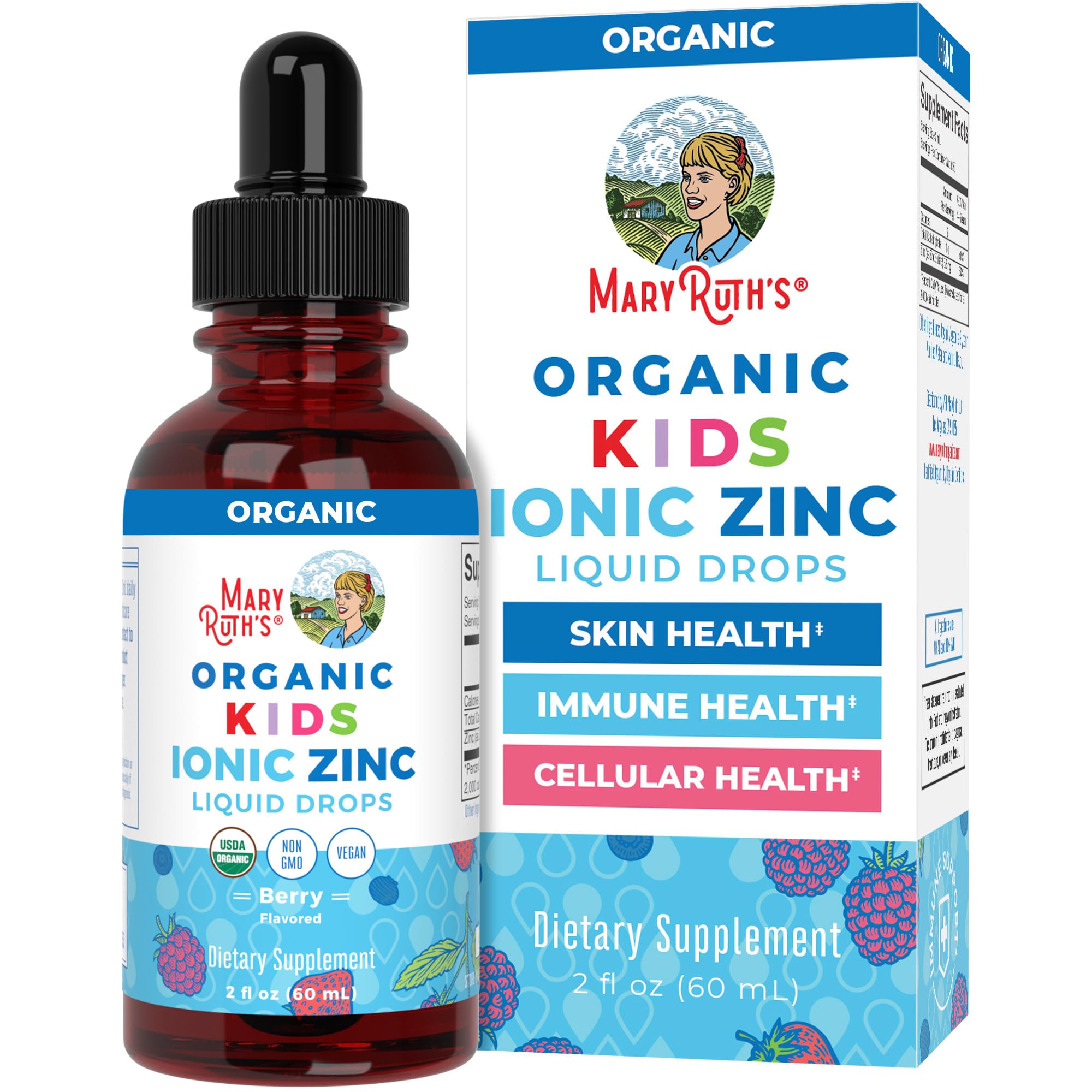 MaryRuth's Organic Liquid Zinc Drops for Kids, Immune Support, Vegan, 2oz | Immune Support, Vegan