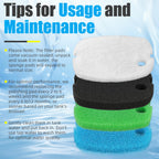 Buy now AQUANEAT Replacement Canister Filter Pads Compatible with SUNSUN HW-302 Aquarium Filter Media Sponge Floss 16pcs at indiglob india