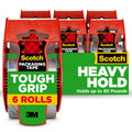 Scotch Tough Grip Moving Tape, 1.88 in x 22.2 yd, 6 Rolls
