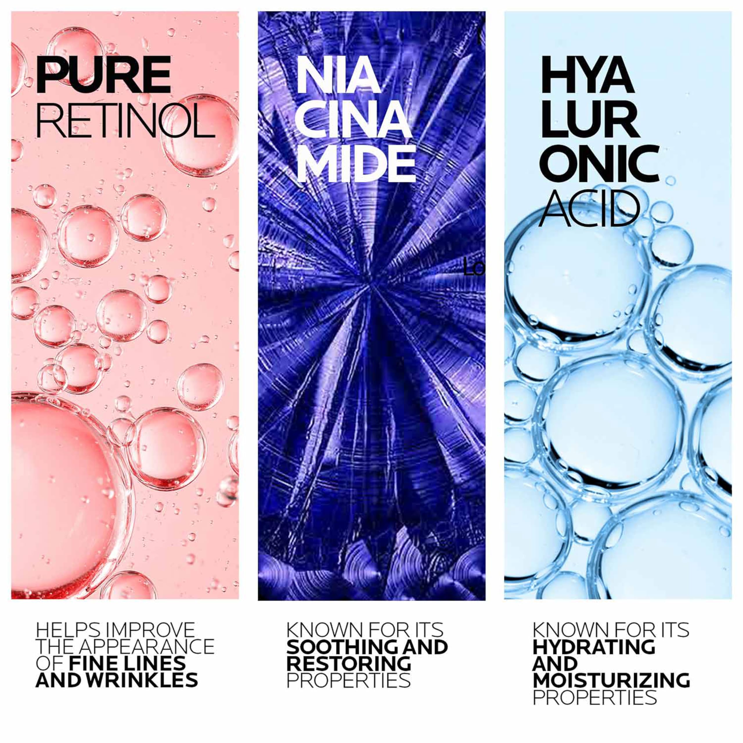 Pure Retinol Face Serum with Niacinamide (Vitamin B3) & Hyaluronic Acid | Gentle Anti-Aging Retinol Serum