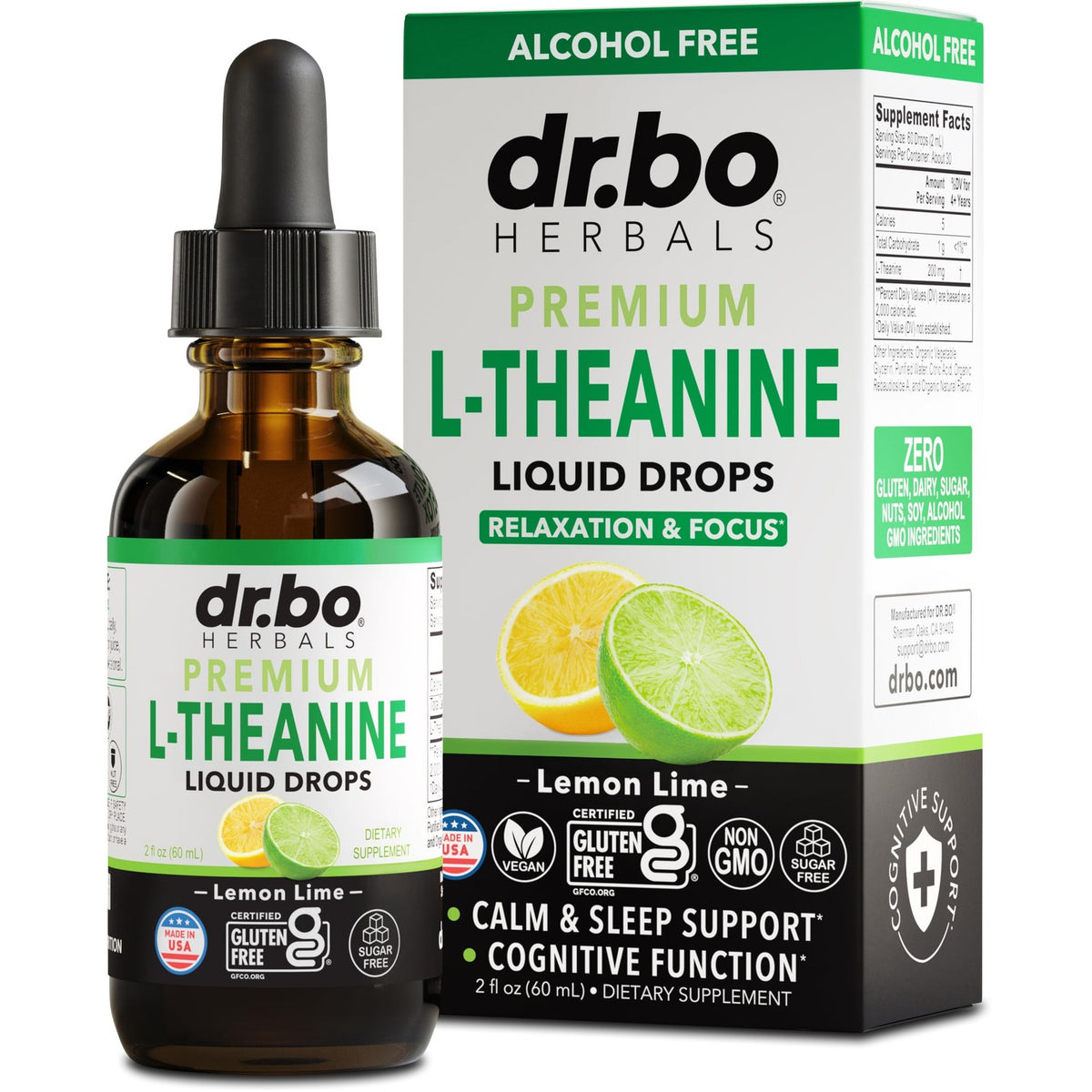 L Theanine 200mg Liquid Drops - Natural Sleep Support & Focus Supplement for Kids & Adults - Vegan, Non-GMO, Gluten Free 200mg Pure L-Theanine Drops Liquid Supplements, Mood Ltheanine for Kids 2 FL Oz
