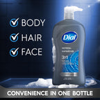 Buy now Dial Men 3in1 Body, Hair and Face Wash, Hydro Fresh, 32 fl oz at indiglob india