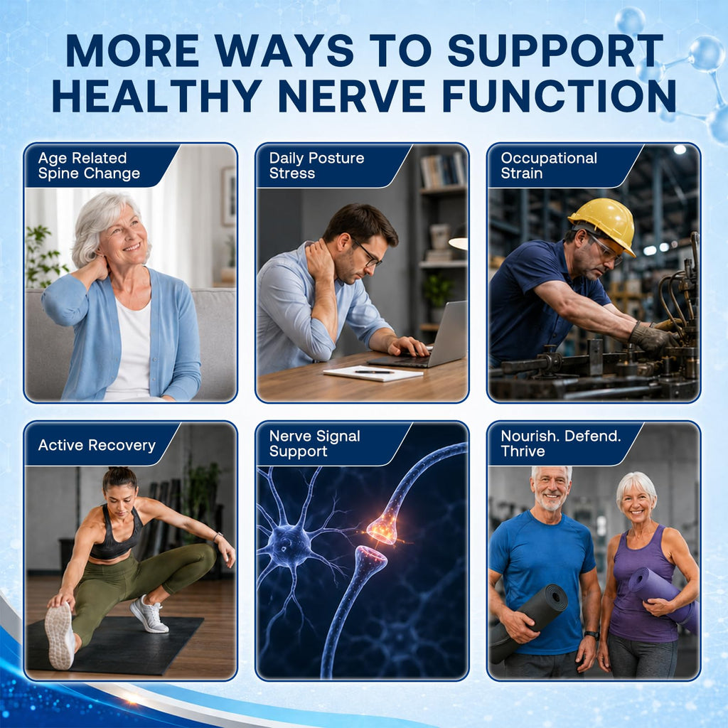 Neuropathy Support Supplement - Sciatic Nerve Health Support with Pea, R-Alpha Lipoic Acid, Benfotiamine & Vitamin B12 for Sciatic Nerve Health, Mobility & Antioxidant Support, 180 Vegan Softgels