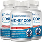 KIDNEY C.O.P. Calcium Oxalate Kidney Stone Support Supplement 3 Pack | Urologist Recommended, 99% Calcium Oxalate Inhibition, 5X Stronger Than Chanca Piedra, Patented Formula, 90-day supply