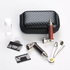 2PCS Tobacco Pipe Set – Wooden Classic Texture Smoking Pipes in Red and Black with Smooth Handle Finish – Includes Pouch for Everyday Use and Gifting