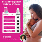 Pink Stork Total Postnatal Vitamins for Women, 60 Capsules, Berry | Clean Label Award, Vegan Algae DHA, No Fishy Burps, Methylated Folate, Iron, Gentle on Stomach, Postpartum + Lactation