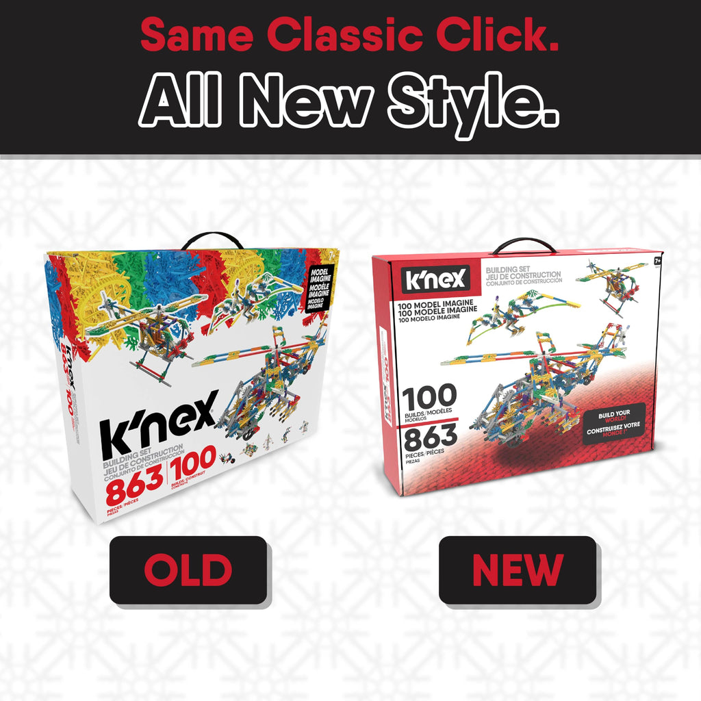 Buy now K'NEX - 100 Model Building Set ‚ 863 Pieces, STEM Building, Kid Construction Set‚ Ages 7+ at indiglob india