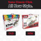Buy now K'NEX - 100 Model Building Set ‚ 863 Pieces, STEM Building, Kid Construction Set‚ Ages 7+ at indiglob india