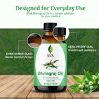 SVA Bhringraj Premium Carrier Oil 4oz (118ml) With Dropper for Hair Oiling, Scalp Massage & Skin Care