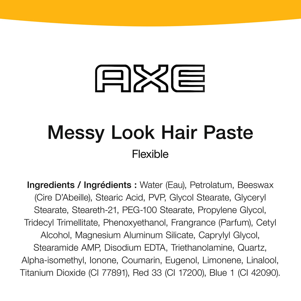 AXE Styling Flexible Hair Paste Urban Messy Look 2 Count 2.64 oz | For An Instant Texture Boost Hair Styling Made Easy