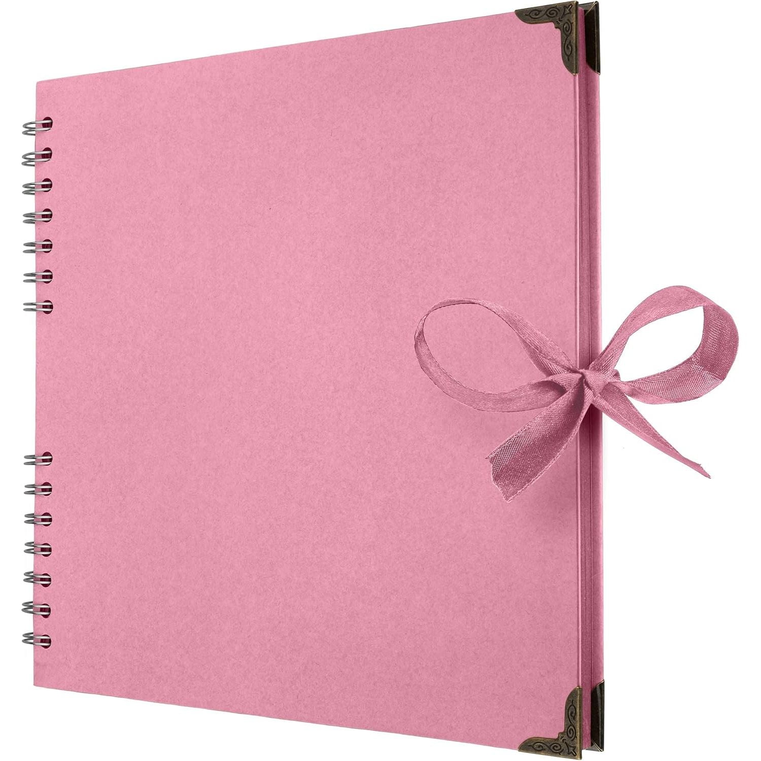 Buy now Bstorify Scrapbook Album 60 Pages (8 x 8 Inch) Brown Thick 200gsm Kraft Paper, Photo Album Scrapbook, Memory Book - Ideal for Your Scrapbooking Albums Art & Craft Projects 10 x 10 Inch Pink at indiglob india