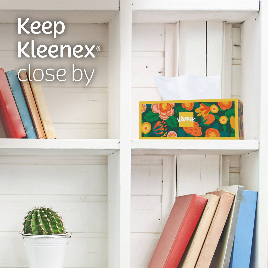 Kleenex Ultra Soft Facial Tissues, Soft Facial Tissue, 4 Flat Boxes, 120 Tissues per Box, 3-Ply (480 Total Tissues)