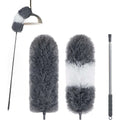 Buy now BOOMJOY Microfiber Feather Duster with 100 Inches Extendable Pole, 2 Pack Dusters for Cleaning Ceiling, Fan, Furniture 2 Pcs at indiglob india