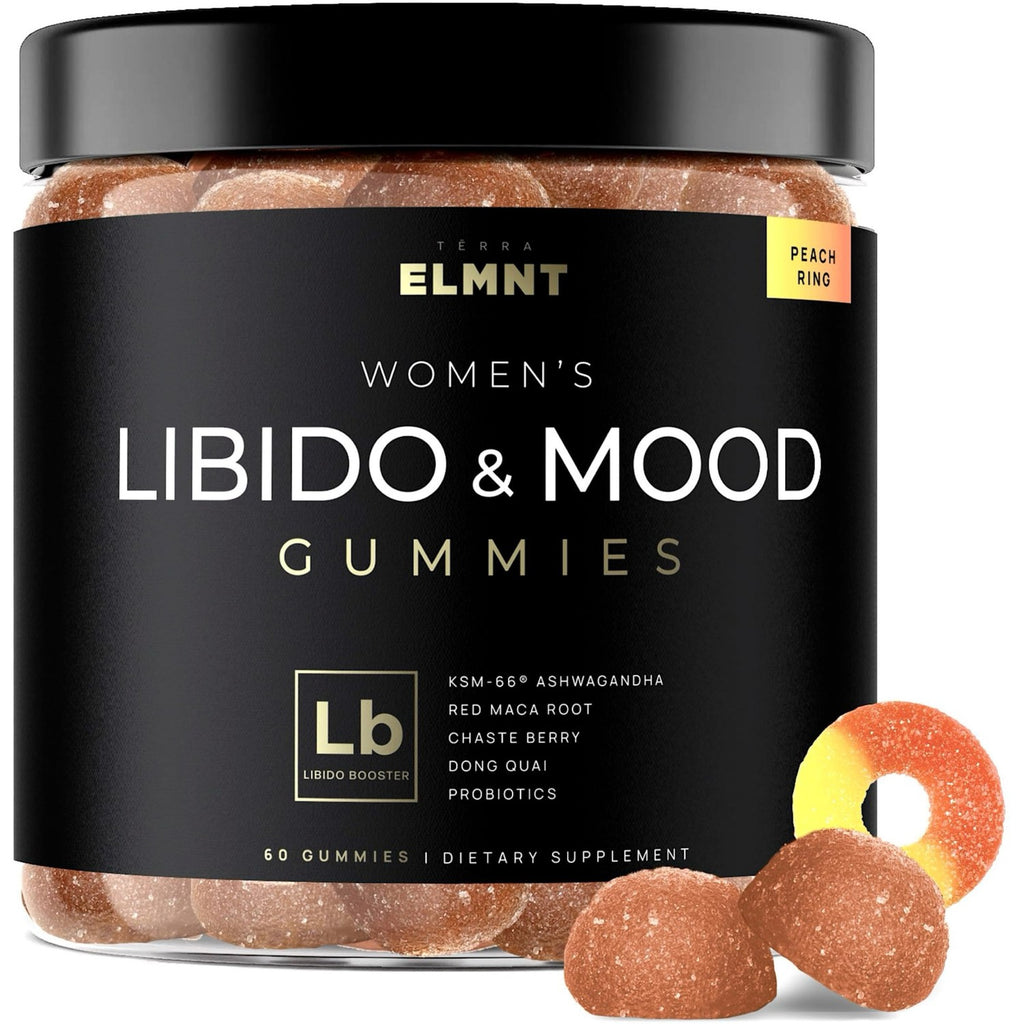 4,050mg Libido Support for Women KSM66® Ashwagandha Gummies + 30x Strength Red Maca Root - High Potency Libido, Mood & Testosterone Booster for Women Fast Acting - Natural Aphrodisiac Spicy Gummies
