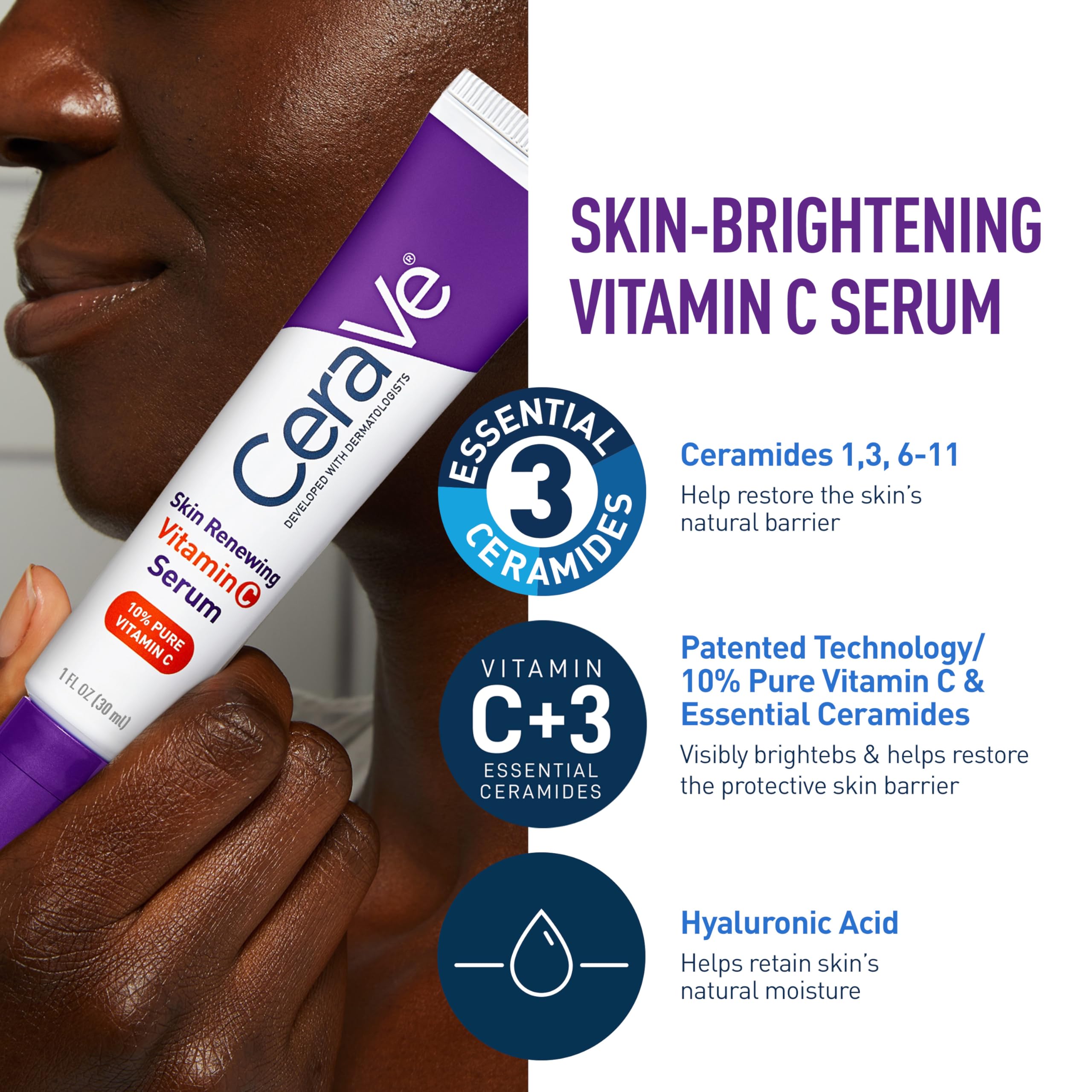 Buy now CeraVe Vitamin C Serum and Night Cream Skin Care Set, Brightening Serum with 10% Pure Vitamin C & Night Moisturizer with Peptides + Hyaluronic Acid, Travel Essentials, 1oz Vit C + 1.7oz Moisturizer at indiglob india
