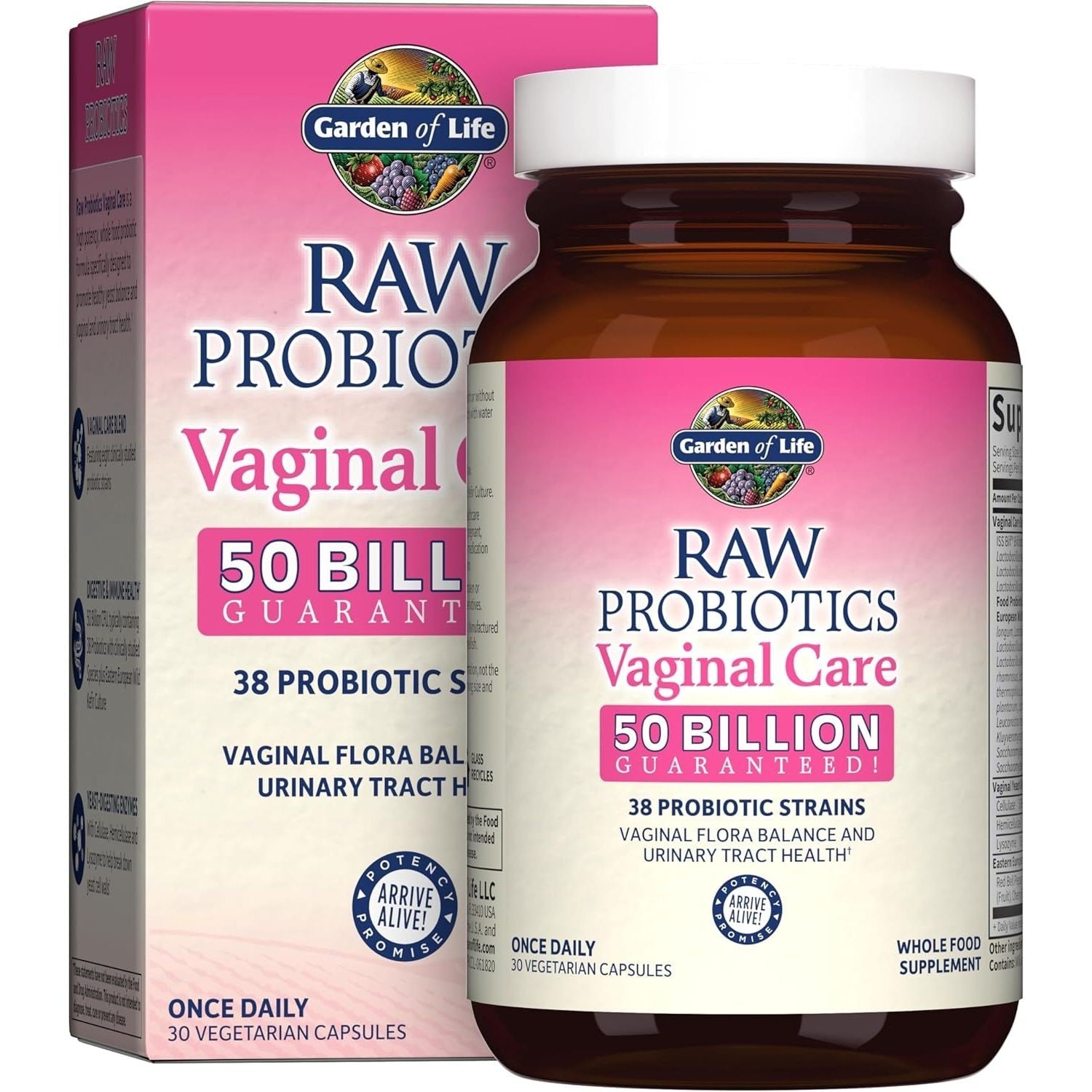 Buy now Garden of Life RAW Probiotics Vaginal Care Shelf Stable - 50 Billion CFU Guaranteed Through Expiration, Acidophilus - Once Daily - Certified Gluten Free - No Refrigeration - 30 Vegetarian Capsules Refrigerated at indiglob india