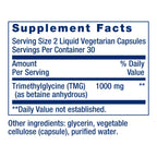Life Extension TMG, trimethylglycine, Encourages Healthy homocysteine Levels, Non-GMO, Gluten-Free, Vegetarian, 60 Capsules | Trimethylglycine (TMG) Helps Maintain Already Normal Homocysteine Levels, Non-GMO, Gluten-Free & Vegetarian Capsules
