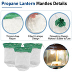 String Tie Lantern Mantles for Coleman Fueled Lantern (10 Total Mantles)