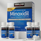 Kirkland Minoxidil for Men Liquid, Extra Strength Hair Regrowth Treatment 5%, 6 Months Supply - Upgraded Dropper Applicator and Bonus Free Guide Included